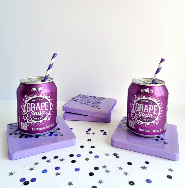 DIY Sequin Coasters