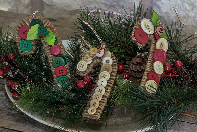 DIY candy cane ornaments