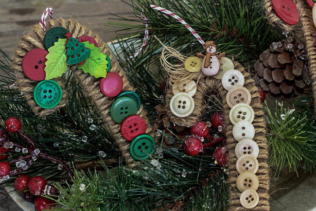 DIY candy cane ornaments