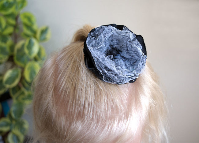 Halloween Spider Web Hair Bow