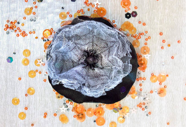 How to Make a Cute Halloween Spider Web Hair Bow