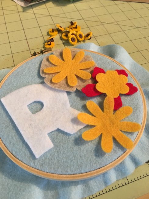 learn to sew fall hoop project