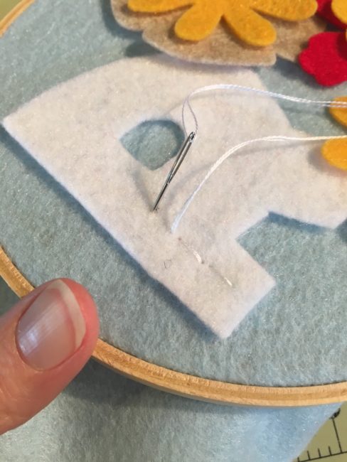 learn to sew fall hoop project