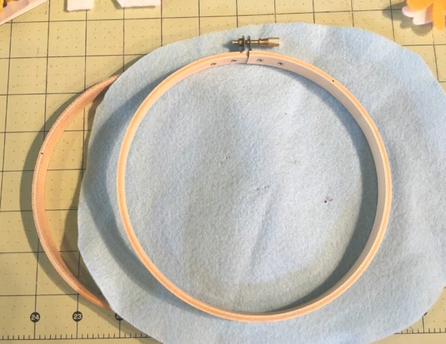 learn to sew fall hoop project