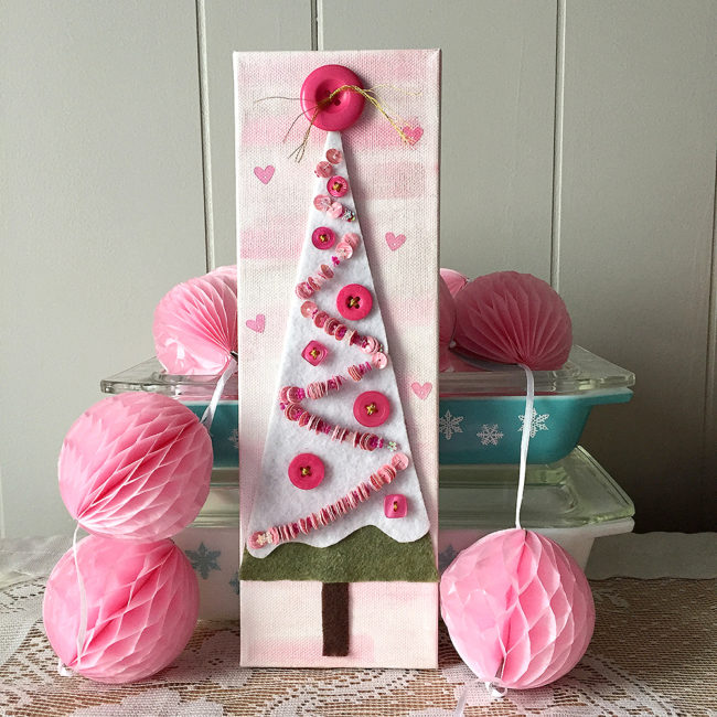 pink Christmas tree decor