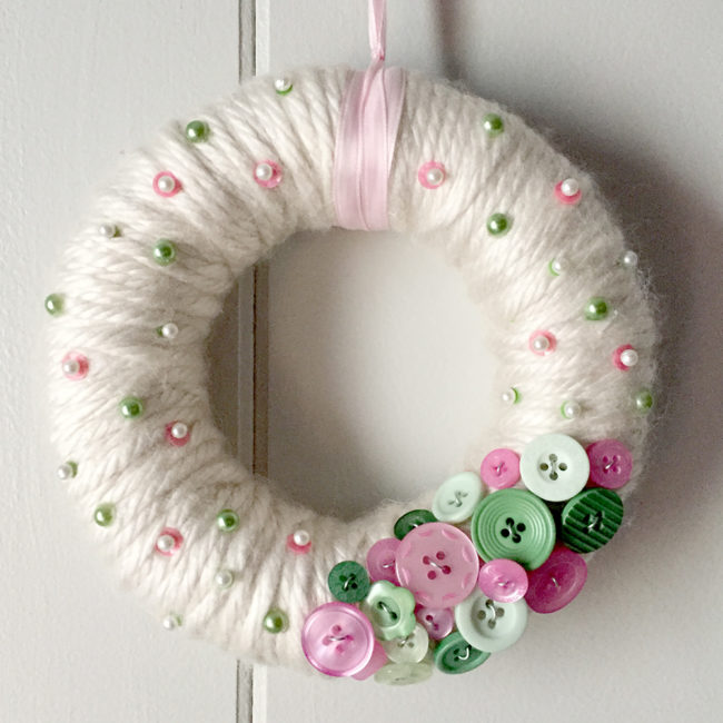 DIY Christmas Button Wreath